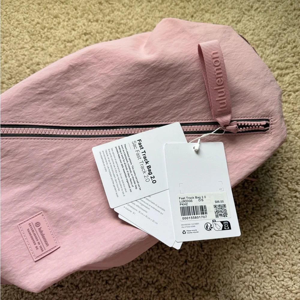 Lululemon Athletica Fast Track Bag 2.0 Pink Haze